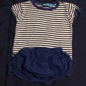 Girls knit top with pantaloons